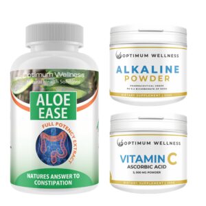 aloe ease with alkaline vitamin c – colon flush for constipation