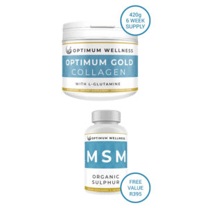 optimum gold collagen™ with l glutamine 420g + msm